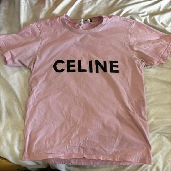 Celine Pink T-Shirt - Picture 1 of 3